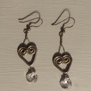 Wire and Crystal Earrings